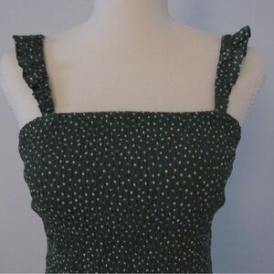 Abercrombie & Fitch Dark Green Spotted Midi Dress